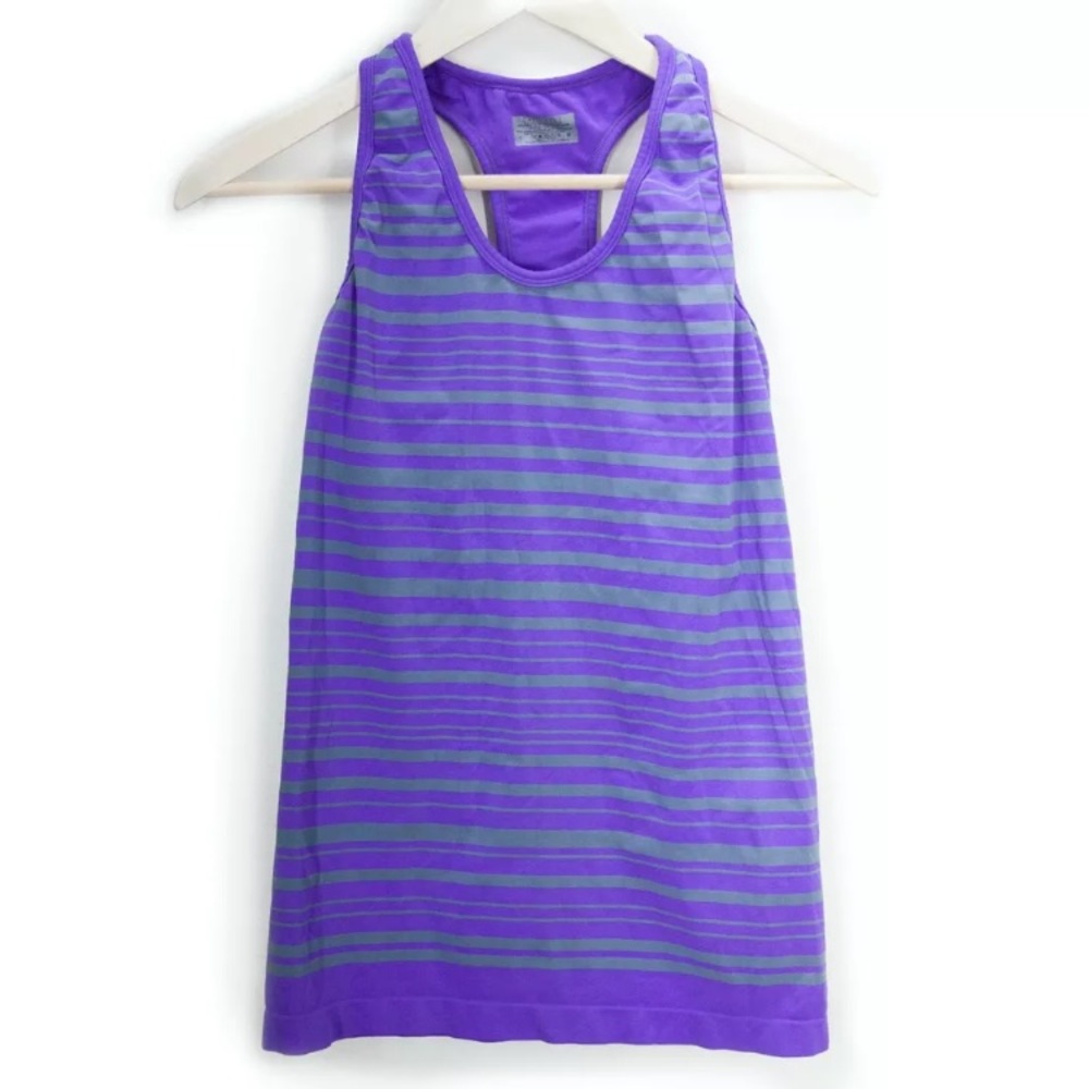 Athleta Neon Stripe Seamless Racerback Tank